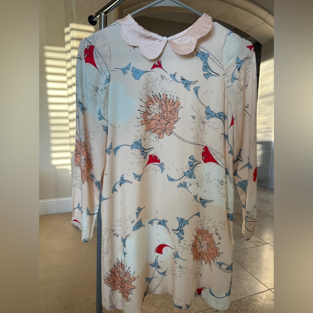 Hucklebones Pink Dress with Peter Pan Collar Size 10